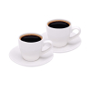Komplet dwóch filiżanek ESPRESSO z podstawkami 90ml RAVI